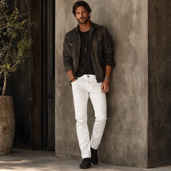 John Varvatos Other - NWT: John Varvatos Woodward Slim Straight Jeans in White Size 30